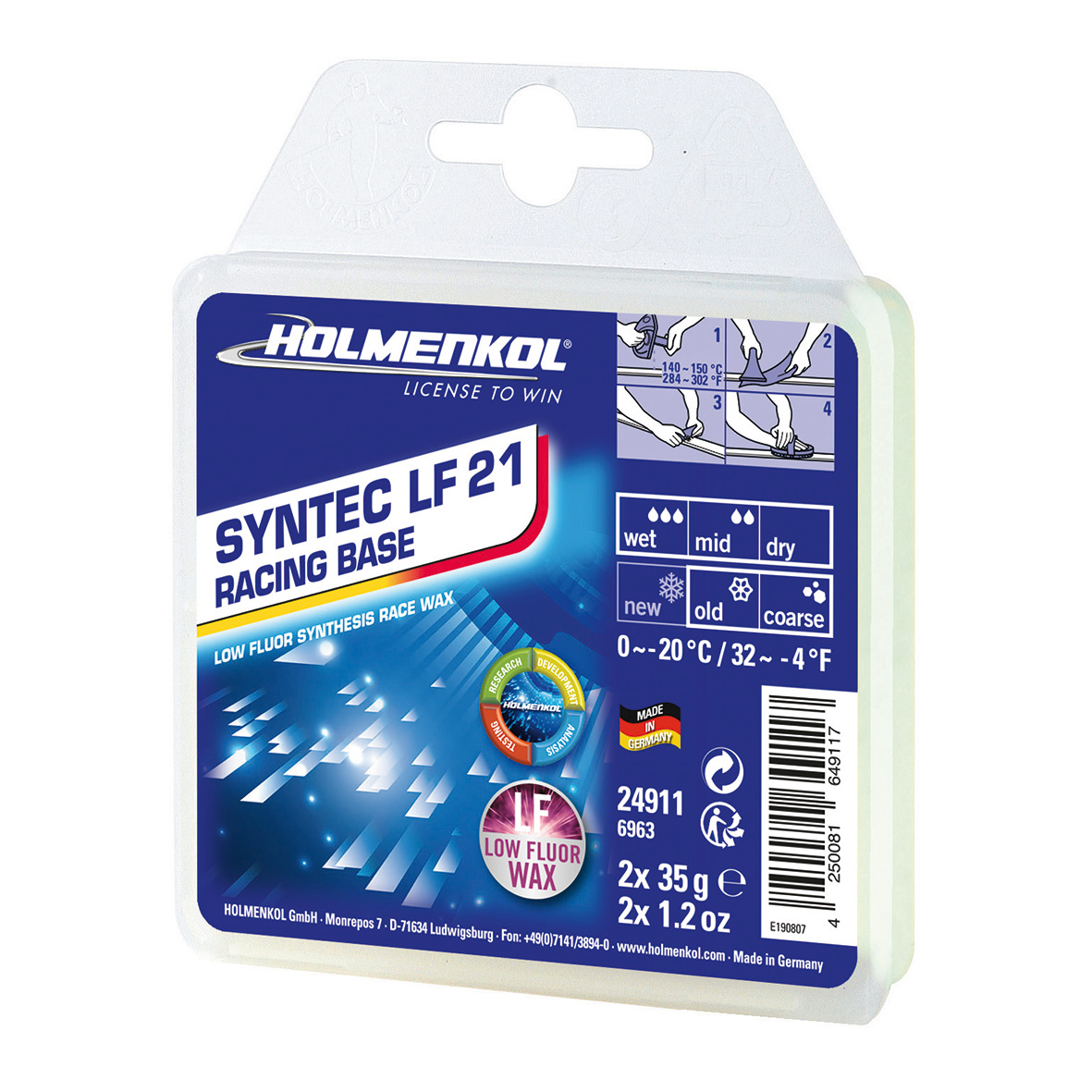 Holmenkol Syntec LF 21 Racing Base 2x35g