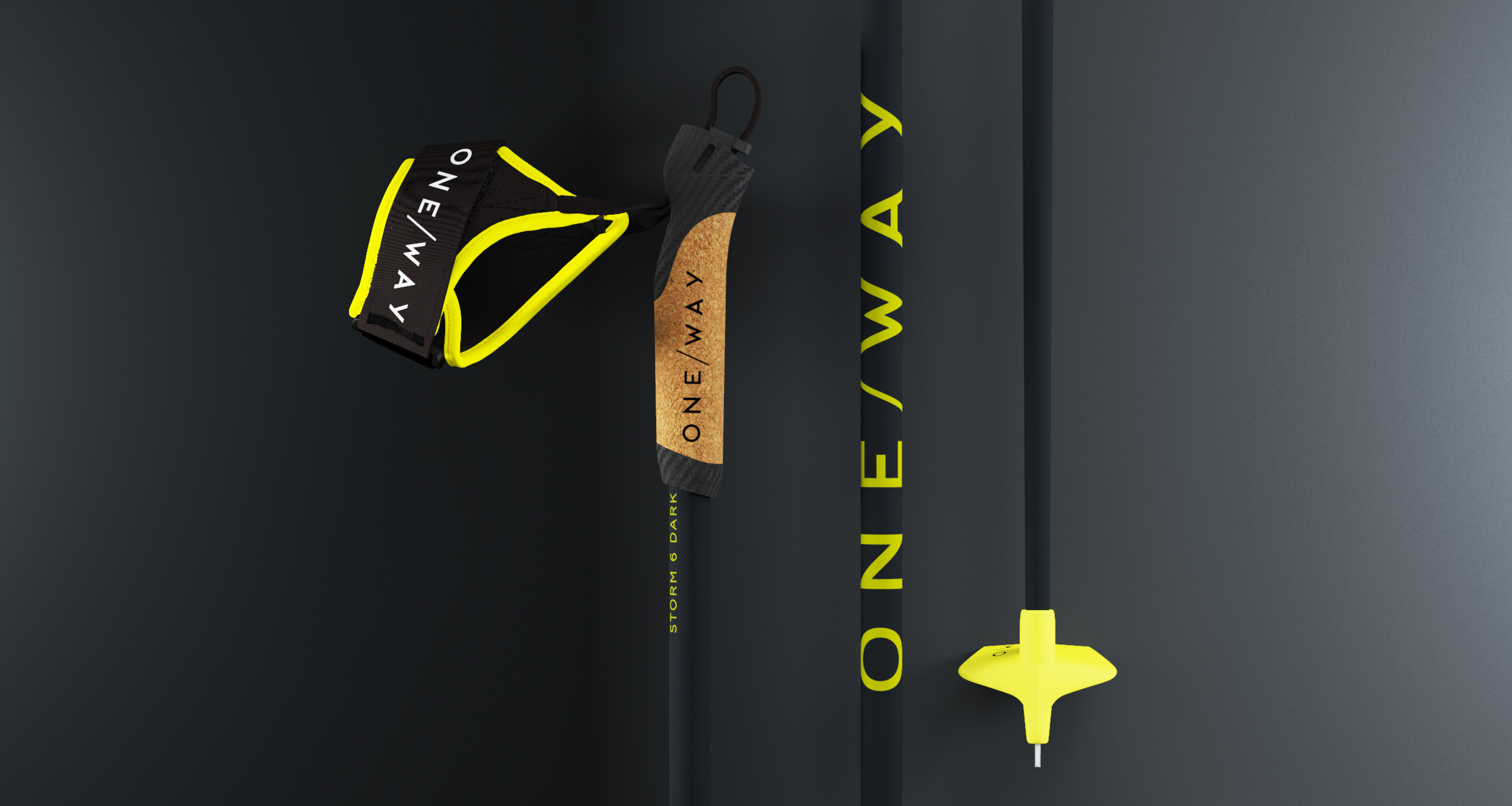 Běžecké hole One Way Storm 6 Dark 2023/2024 155cm