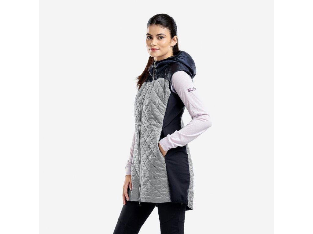Šaty Swix Mayen Light Grey Melange vel.L