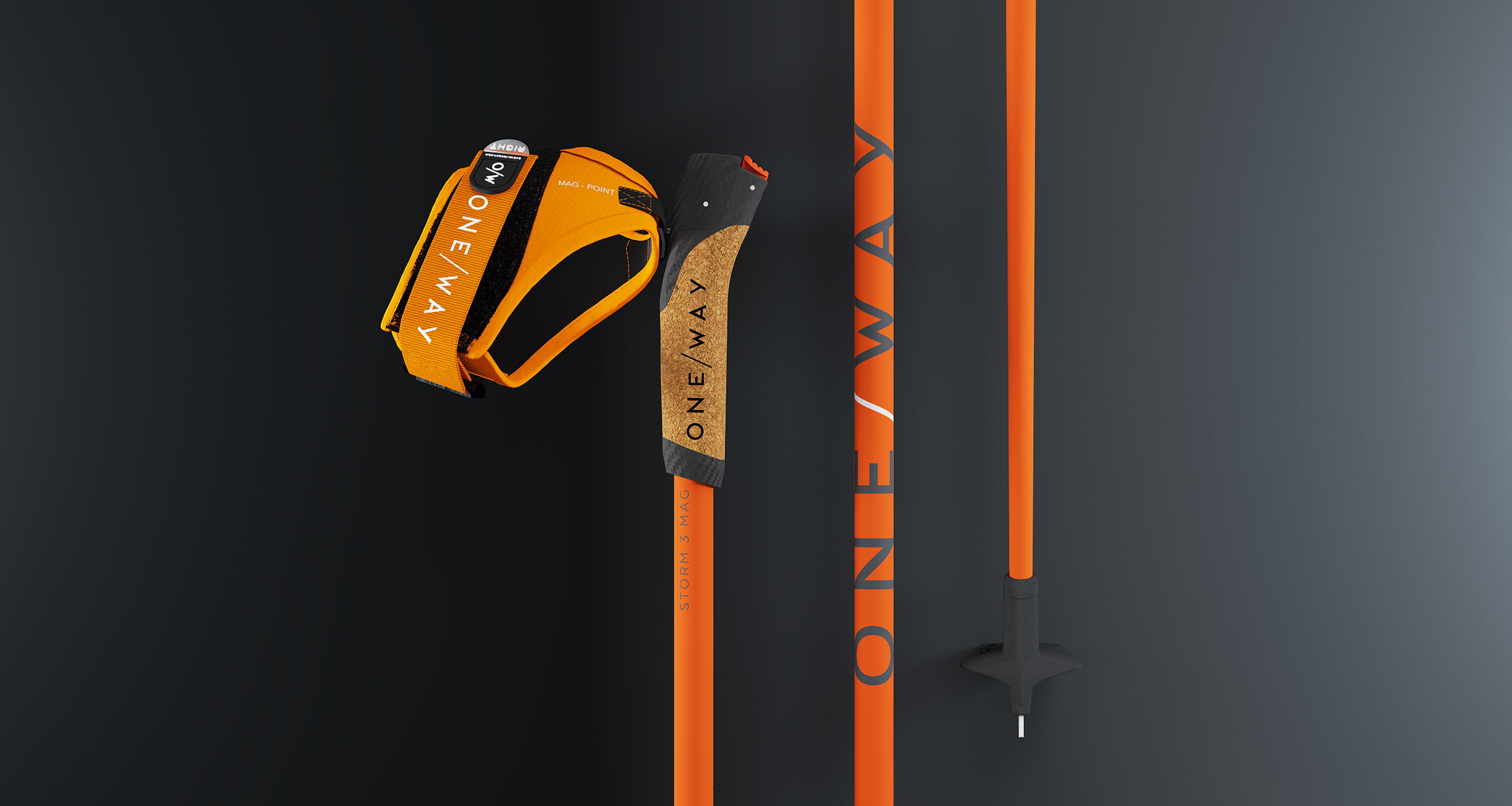 Běžecké hole One Way Storm 3 MAG 2023/2024