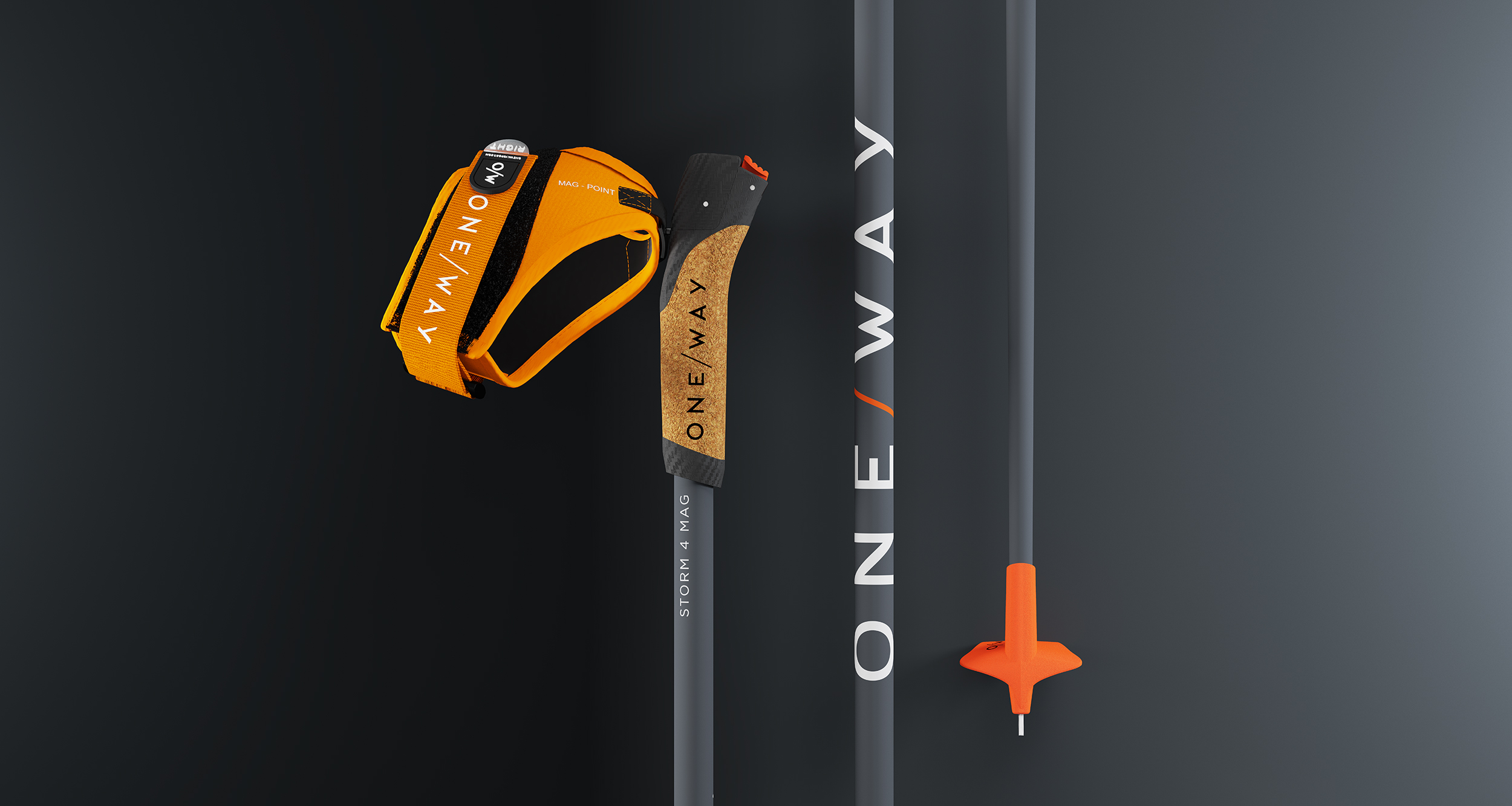 Běžecké hole One Way Storm 4 MAG 2022/2023 145cm