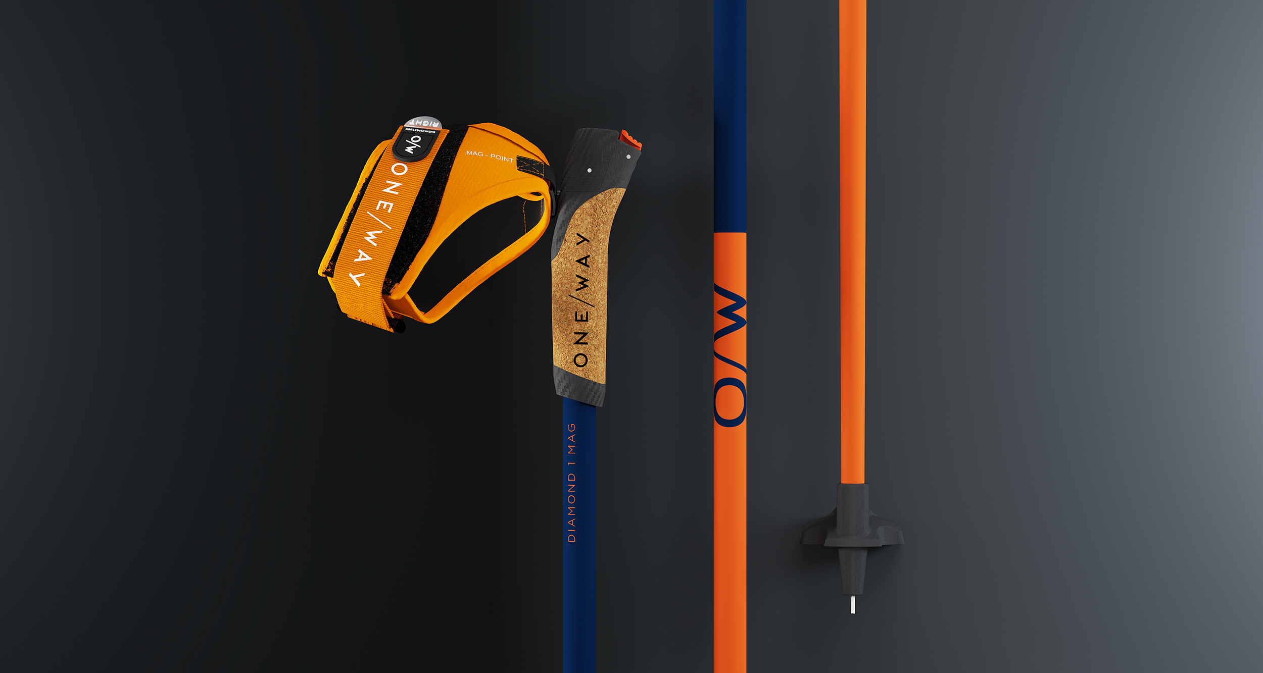 Běžecké hole One Way Diamond 1 MAG 2023/2024 135cm