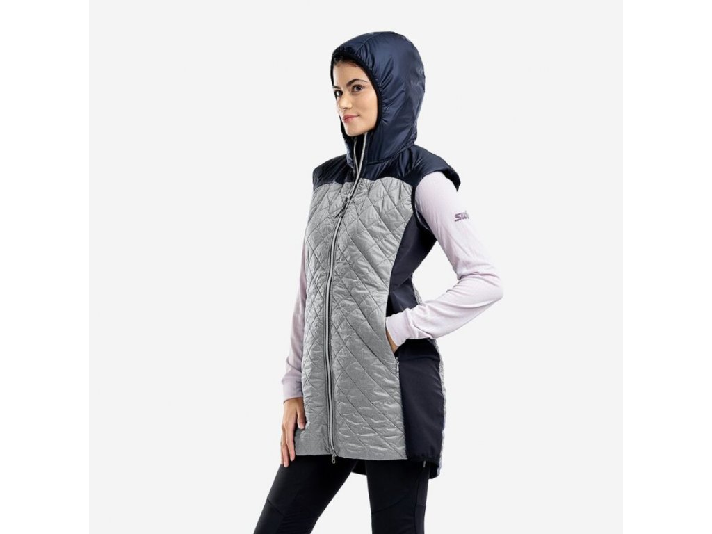Šaty Swix Mayen Light Grey Melange vel.L