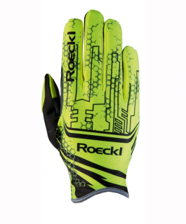 Běžecké rukavice Roeckl Lajes Neon Yellow