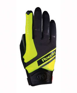 Běžecké rukavice Roeckl Lidhult Black/Yellow