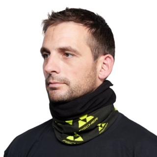 Šátek Fischer CI-Logo Fleece Black/Yellow