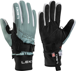Běžecké rukavice Leki PRC ThermoPlus Shark Wmn Black/Ice Green 