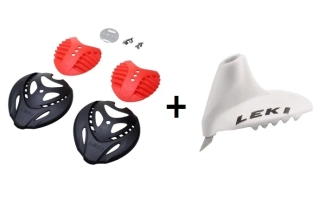 Talířek Leki Super Race Vario 9mm White + adaptéry